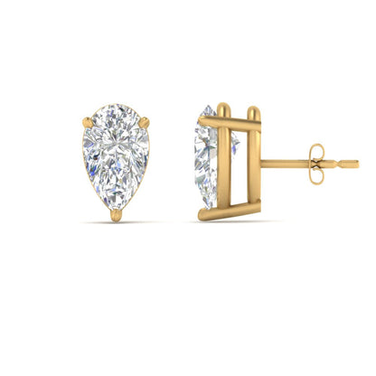 Diamond Pear Cut 3 Prong Earring Fascinating Diamonds