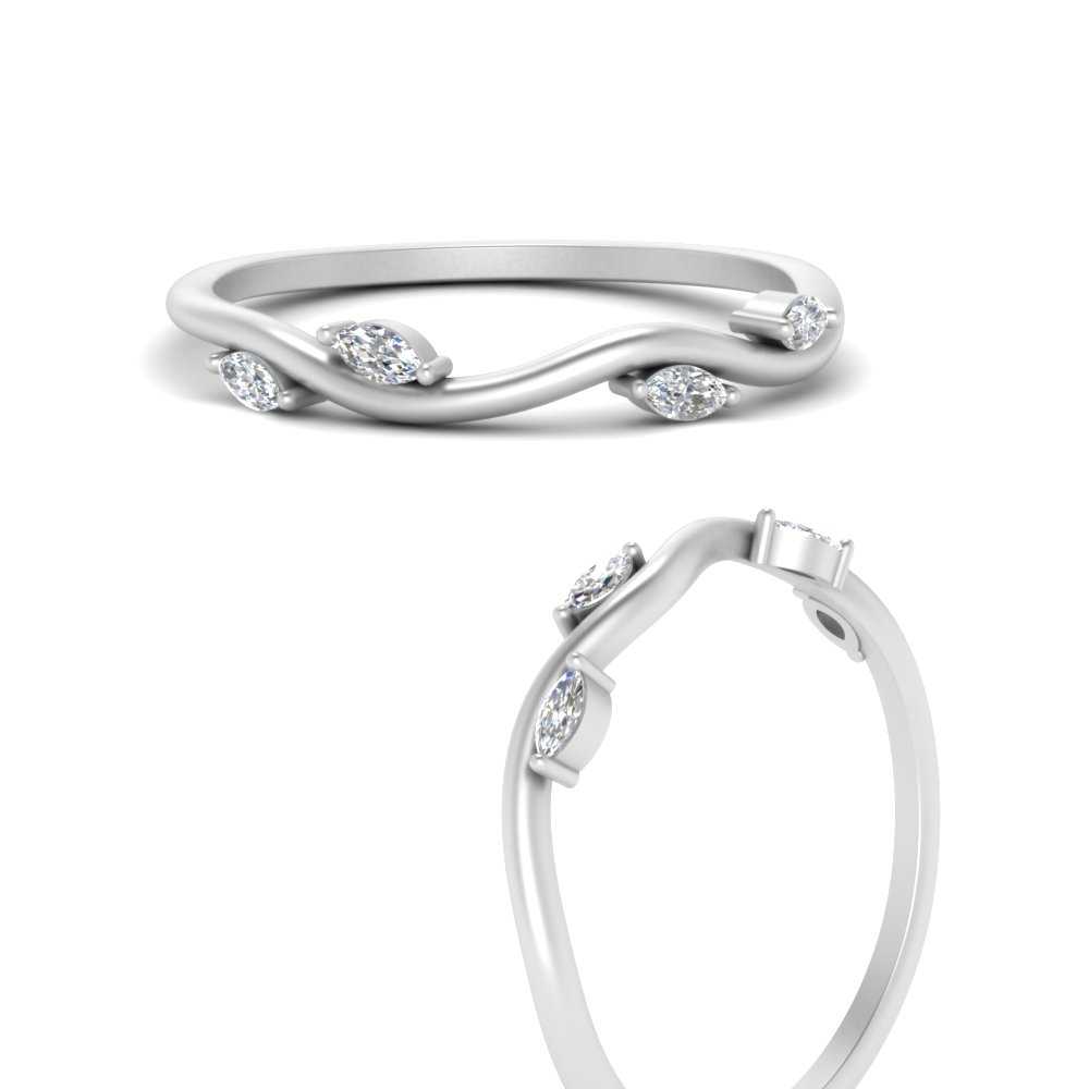 Vine Marquise Simple Wedding Band Fascinating Diamonds
