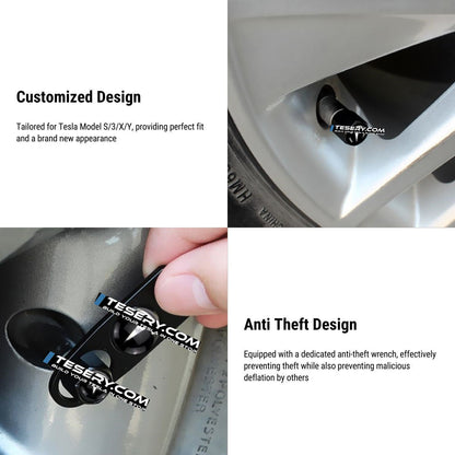 Tire Valve Caps for Tesla Model 3/Y/S/X Tesery Official Store
