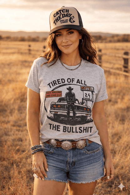 Tired of All the Bullshit Graphic Tee Wild Junkie