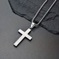 Titanium Steel Cross Prayer Pendant Necklace