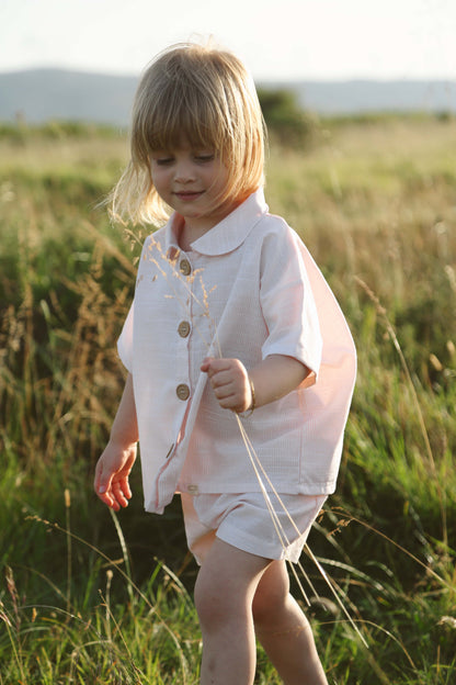 Girl Shirt-Short Set Honey and Hive
