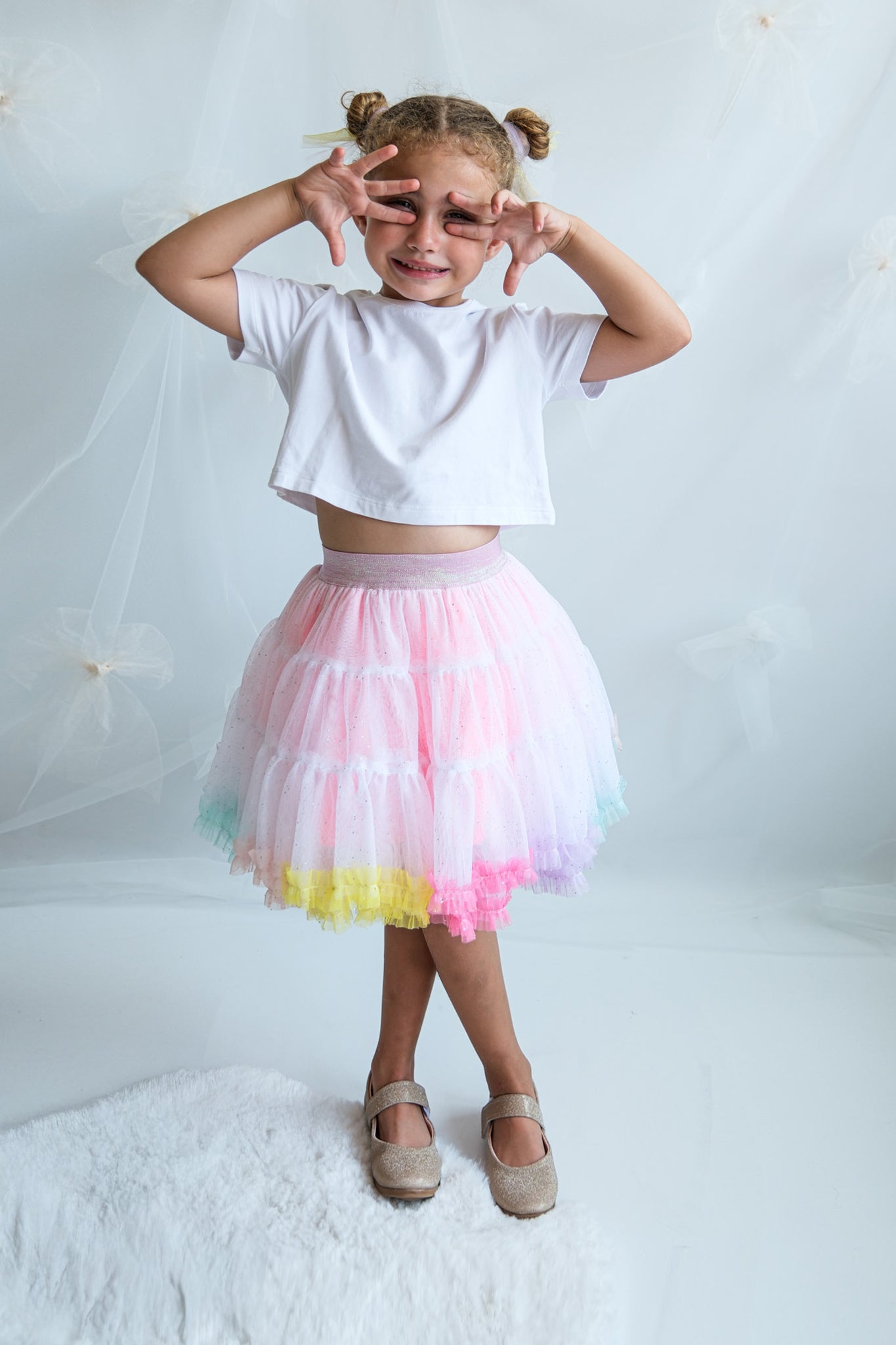 Rainbow Sparkle Tutu Skirt Honey and Hive
