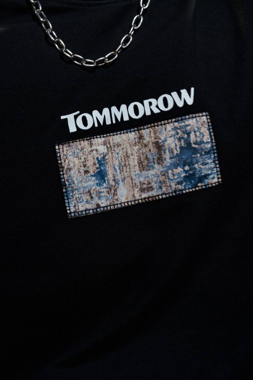 Men's Oversize 'TOMMOROW' Graphic Tee - Abstract Streetwear Shirt Withinblack