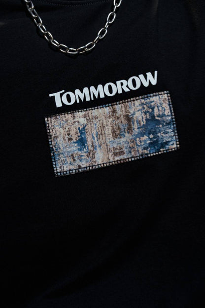 Men's Oversize 'TOMMOROW' Graphic Tee - Abstract Streetwear Shirt Withinblack