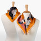 Troie - Stylized Equestrian Scarf in Tangerine Urban-Equestrian