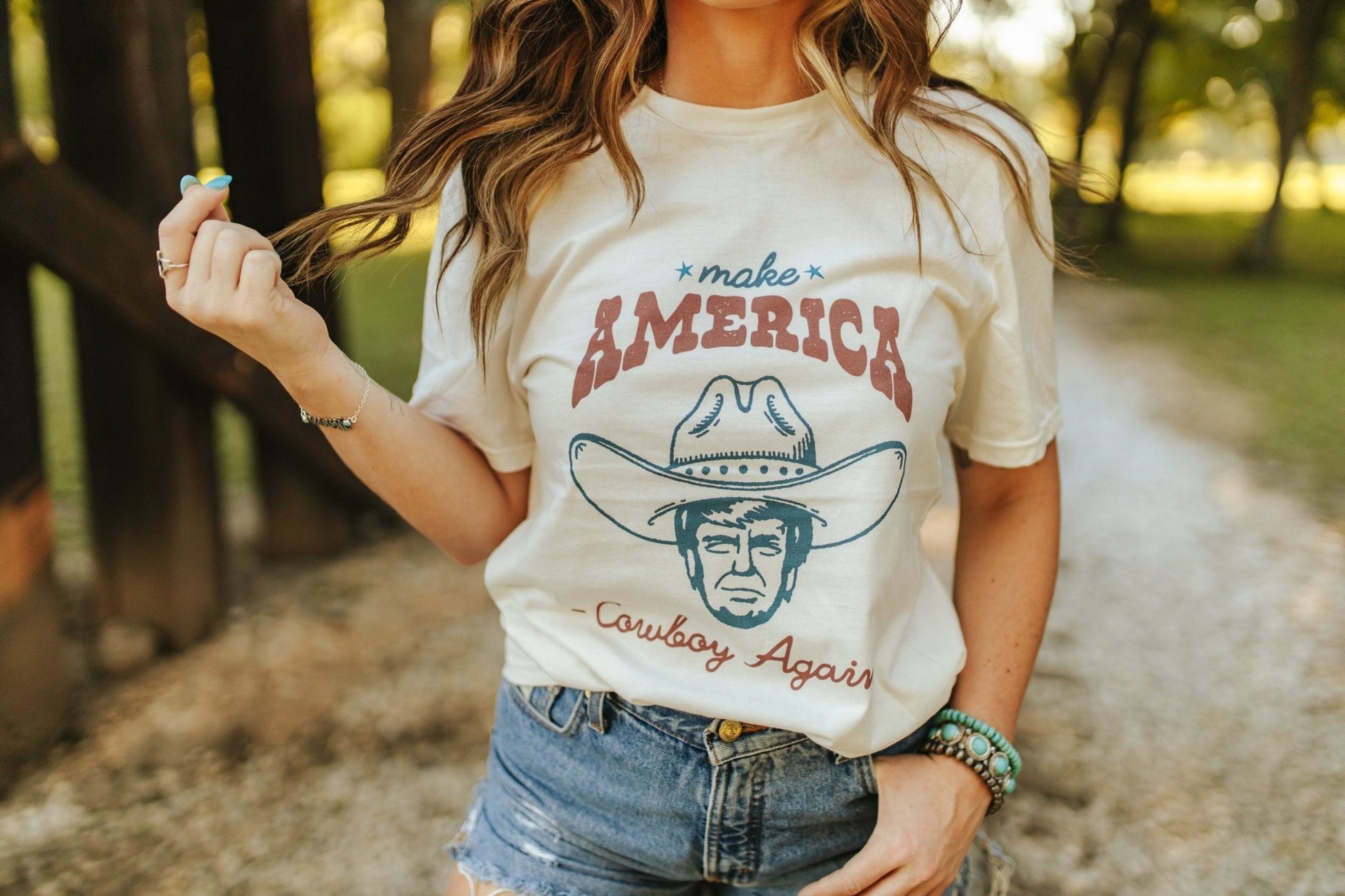 Trump Make America Cowboy Again Graphic Tee Wild Junkie