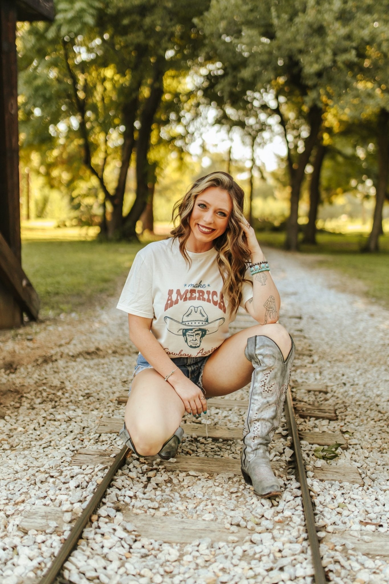 Trump Make America Cowboy Again Graphic Tee Wild Junkie