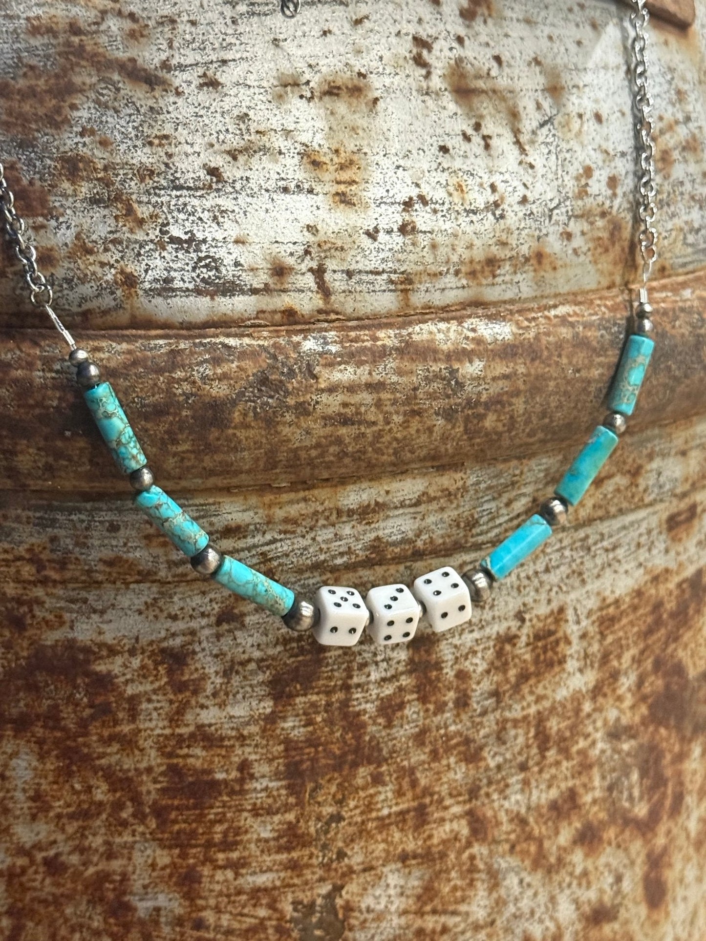 Sterling Silver Slot Dice Necklace Wild Junkie