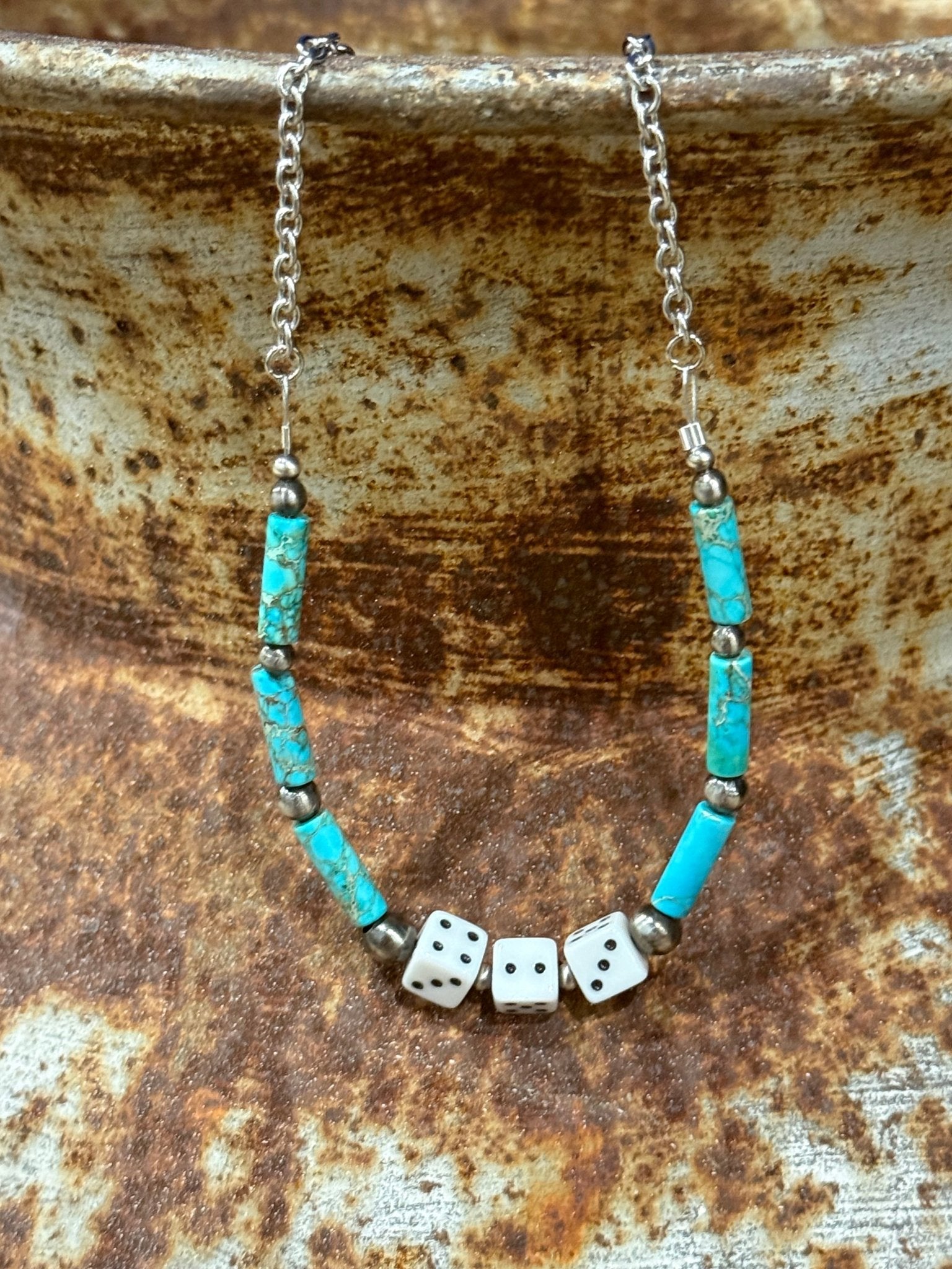 Sterling Silver Slot Dice Necklace Wild Junkie