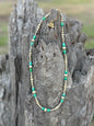Turquoise And Gold Beaded Necklace Wild Junkie