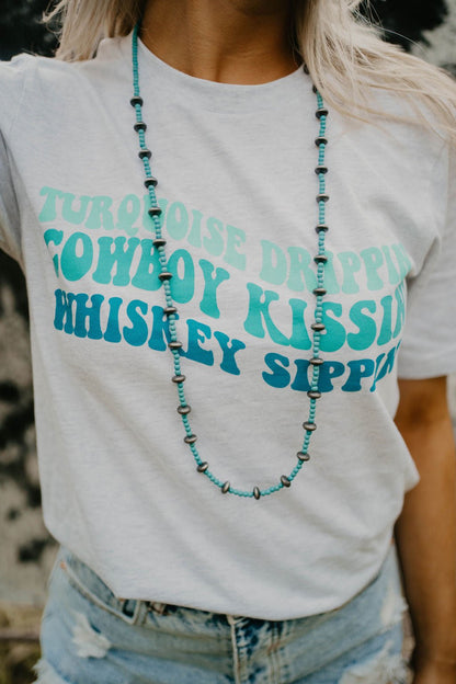 Turquoise Drippin' Western Graphic Tee Wild Junkie