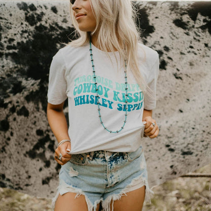 Turquoise Drippin' Western Graphic Tee Wild Junkie
