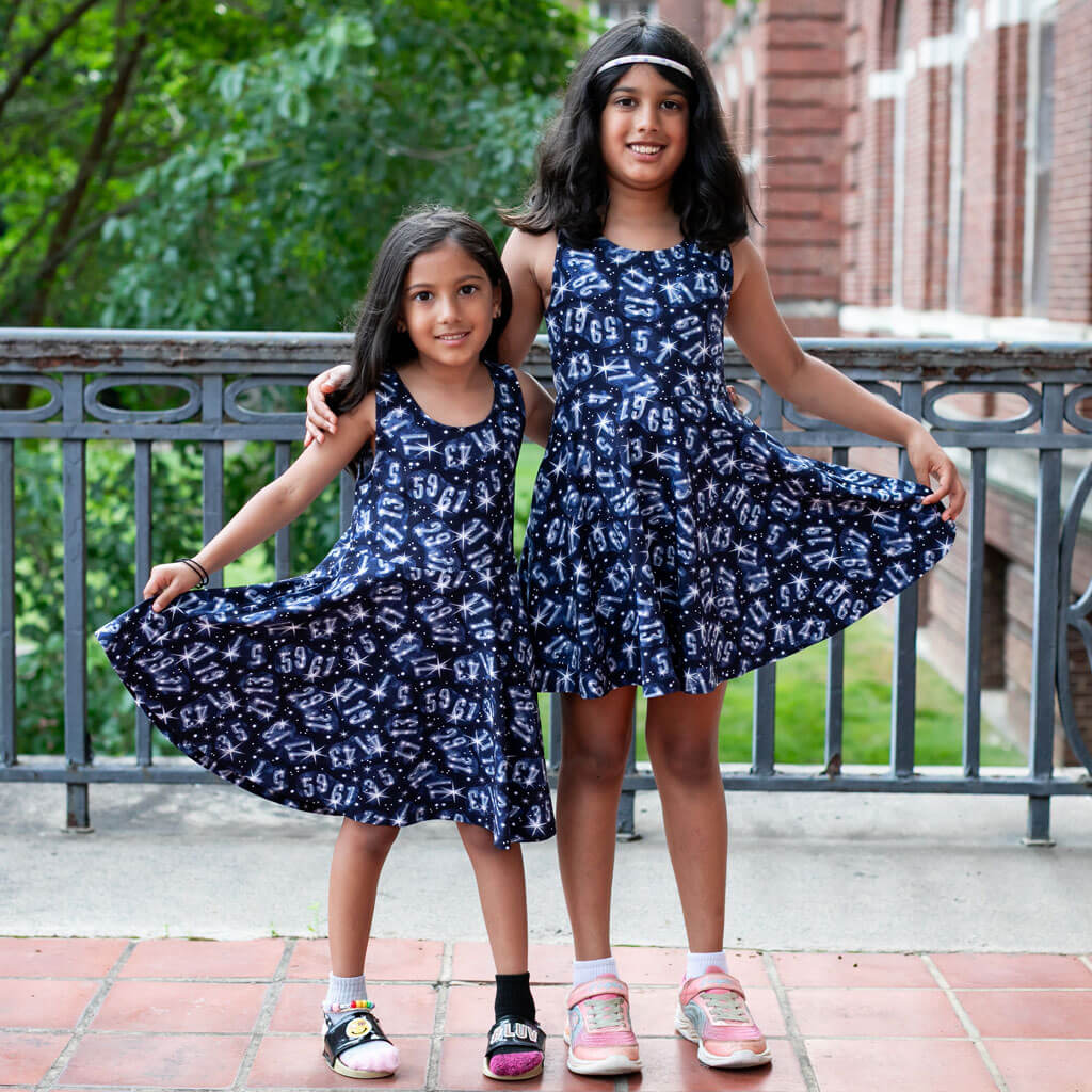 Twin Prime Numbers Sleeveless Play Dress with Pockets Princess Awesome & Boy Wonder