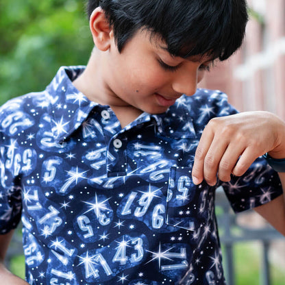 Twin Prime Numbers Short Sleeve Polo Shirt Princess Awesome & Boy Wonder