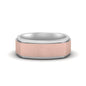 Two Tone Brushed Mens Wedding Ring Fascinating Diamonds
