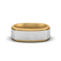 Two Tone Brushed Mens Wedding Ring Fascinating Diamonds