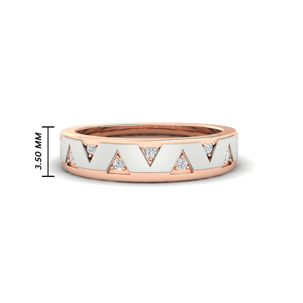 Two Tone Male Wedding Band Fascinating Diamonds