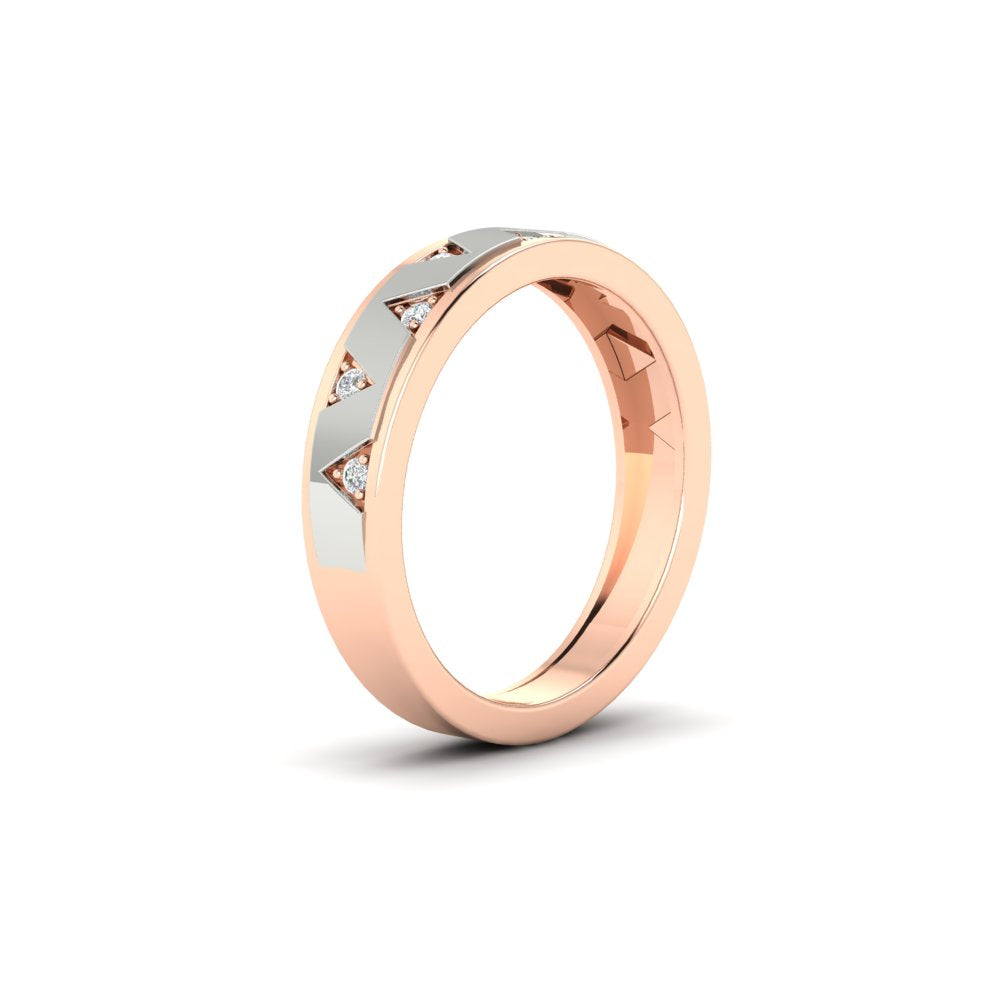 Two Tone Male Wedding Band Fascinating Diamonds