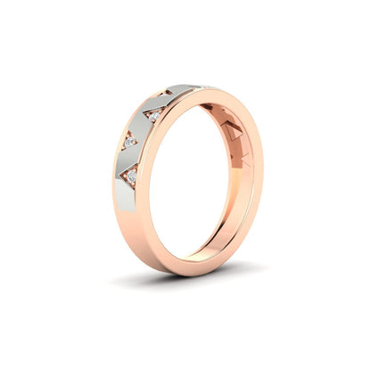 Two Tone Male Wedding Band Fascinating Diamonds