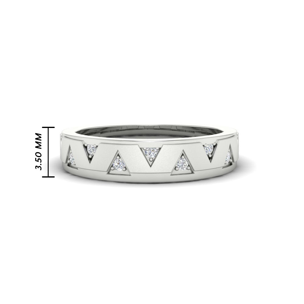 Two Tone Male Wedding Band Fascinating Diamonds