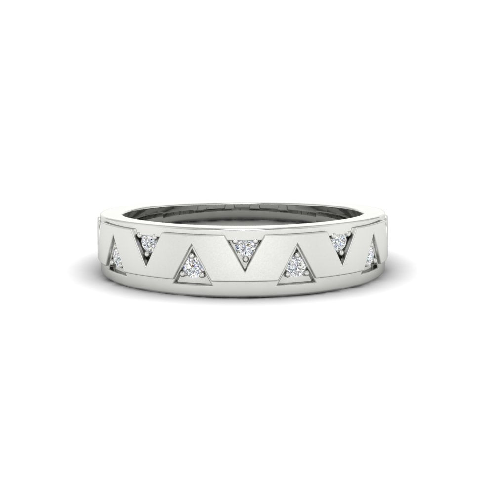 Two Tone Male Wedding Band Fascinating Diamonds