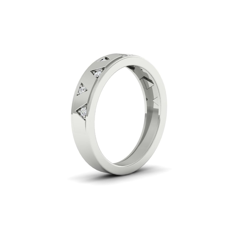 Two Tone Male Wedding Band Fascinating Diamonds