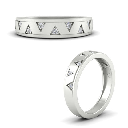 Two Tone Male Wedding Band Fascinating Diamonds