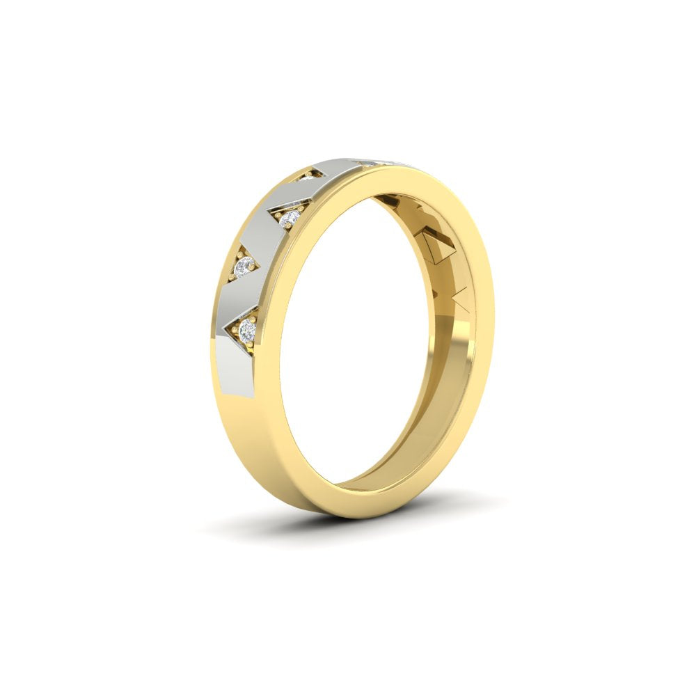 Two Tone Male Wedding Band Fascinating Diamonds
