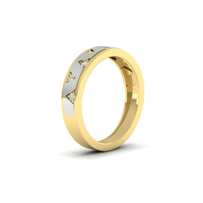 Two Tone Male Wedding Band Fascinating Diamonds