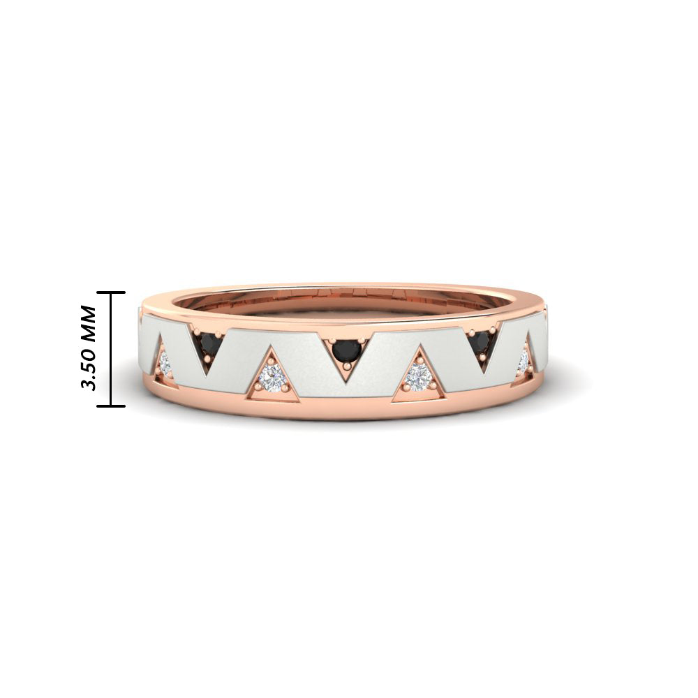 Two Tone Male Wedding Band Fascinating Diamonds
