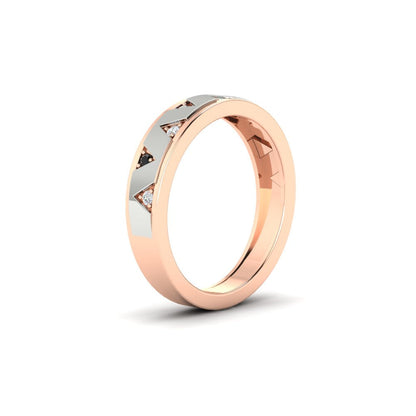 Two Tone Male Wedding Band Fascinating Diamonds