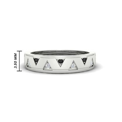 Two Tone Male Wedding Band Fascinating Diamonds