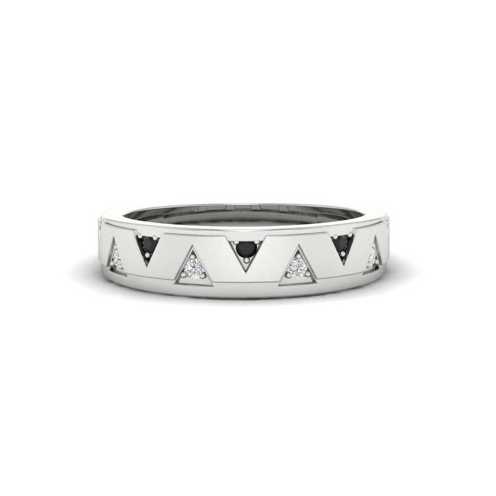 Two Tone Male Wedding Band Fascinating Diamonds