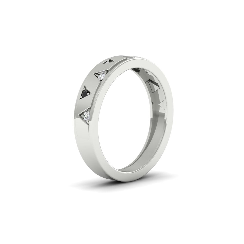 Two Tone Male Wedding Band Fascinating Diamonds