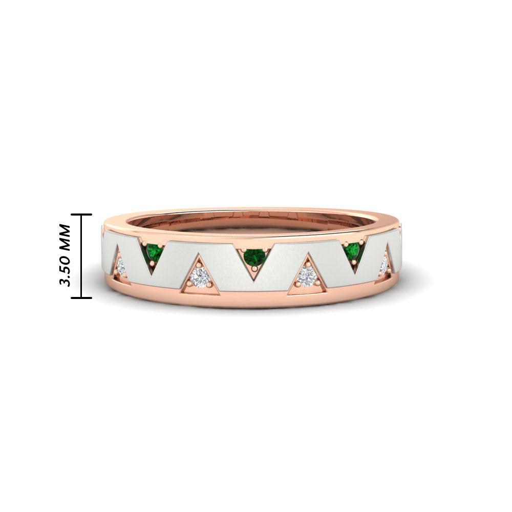 Two Tone Male Wedding Band Fascinating Diamonds