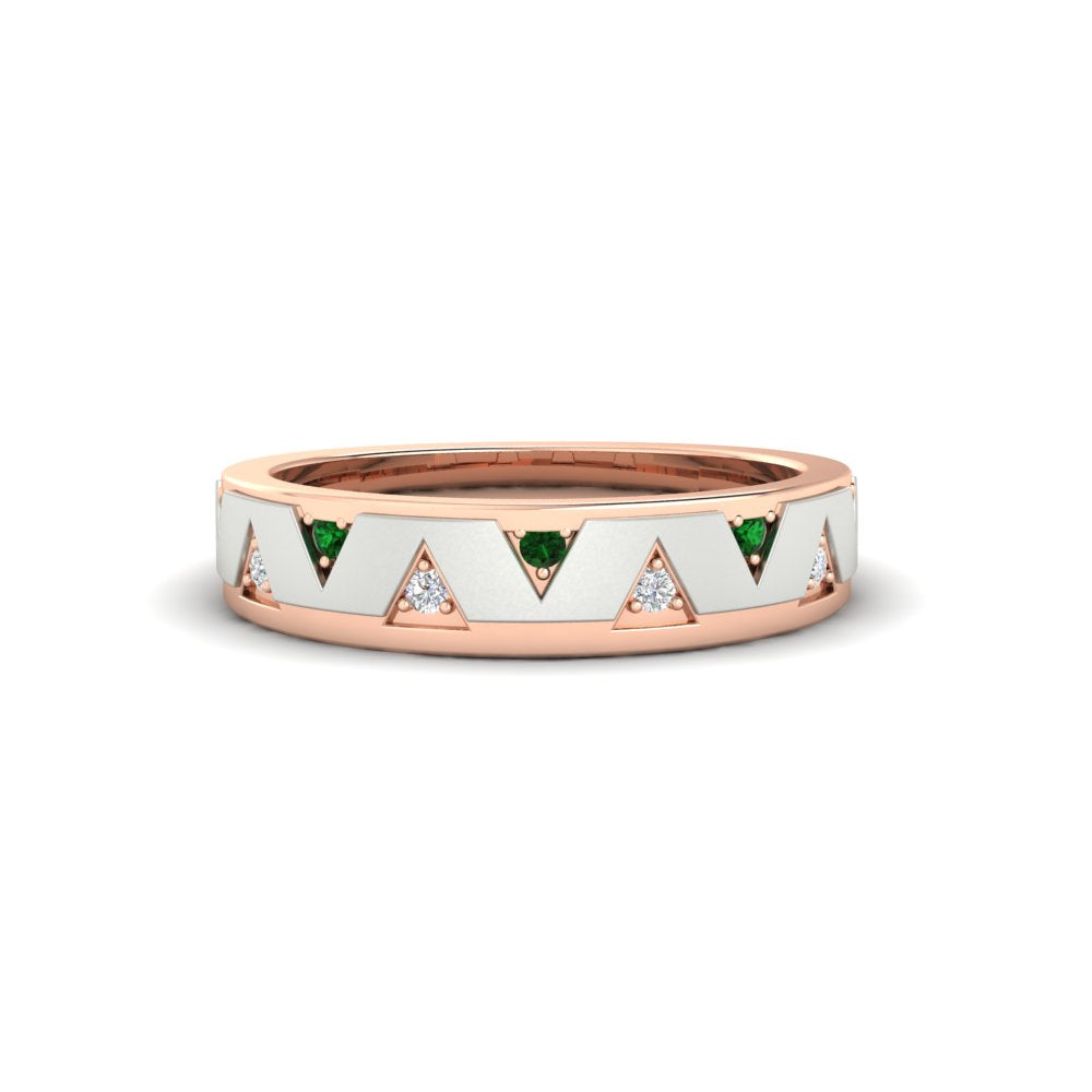 Two Tone Male Wedding Band Fascinating Diamonds