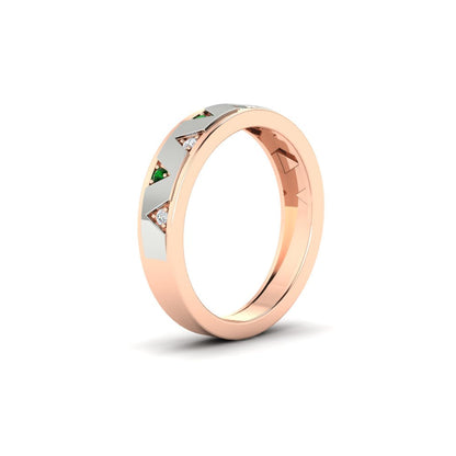 Two Tone Male Wedding Band Fascinating Diamonds