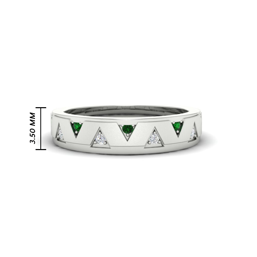 Two Tone Male Wedding Band Fascinating Diamonds