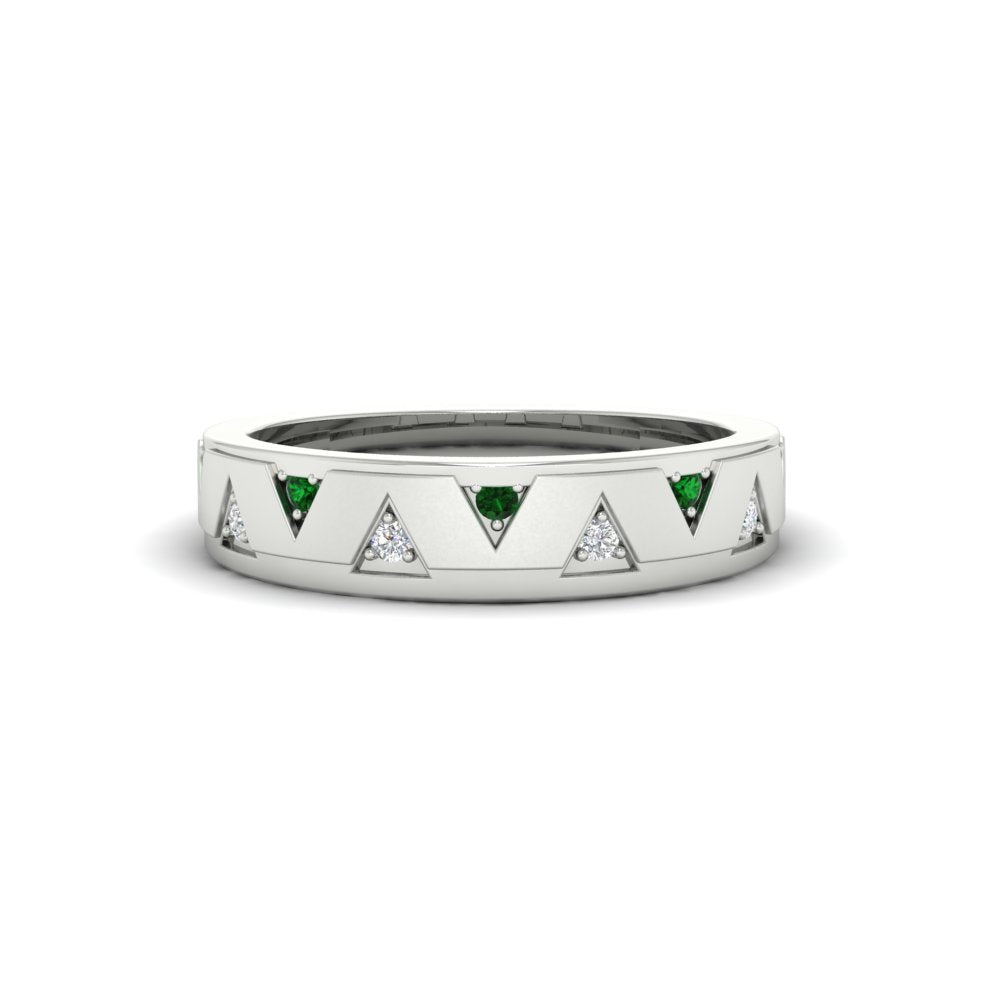 Two Tone Male Wedding Band Fascinating Diamonds