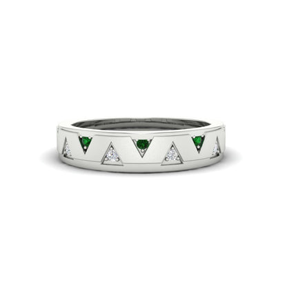 Two Tone Male Wedding Band Fascinating Diamonds