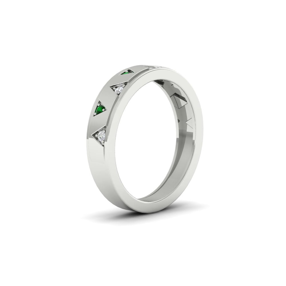 Two Tone Male Wedding Band Fascinating Diamonds