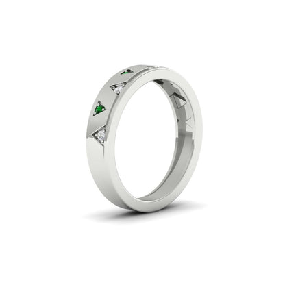 Two Tone Male Wedding Band Fascinating Diamonds