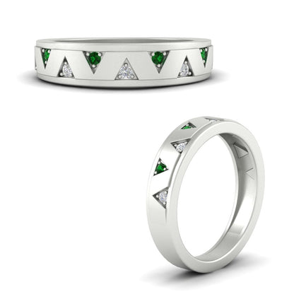 Two Tone Male Wedding Band Fascinating Diamonds