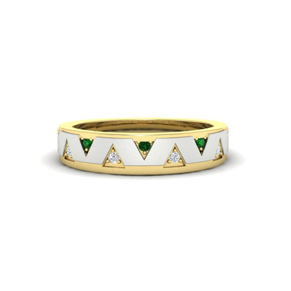 Two Tone Male Wedding Band Fascinating Diamonds