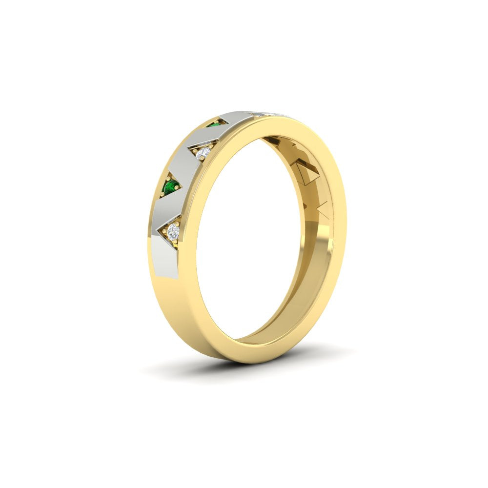 Two Tone Male Wedding Band Fascinating Diamonds