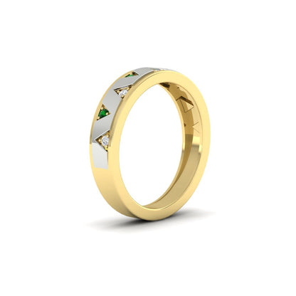 Two Tone Male Wedding Band Fascinating Diamonds