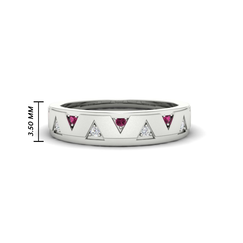 Two Tone Male Wedding Band Fascinating Diamonds