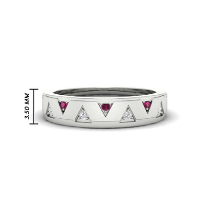 Two Tone Male Wedding Band Fascinating Diamonds