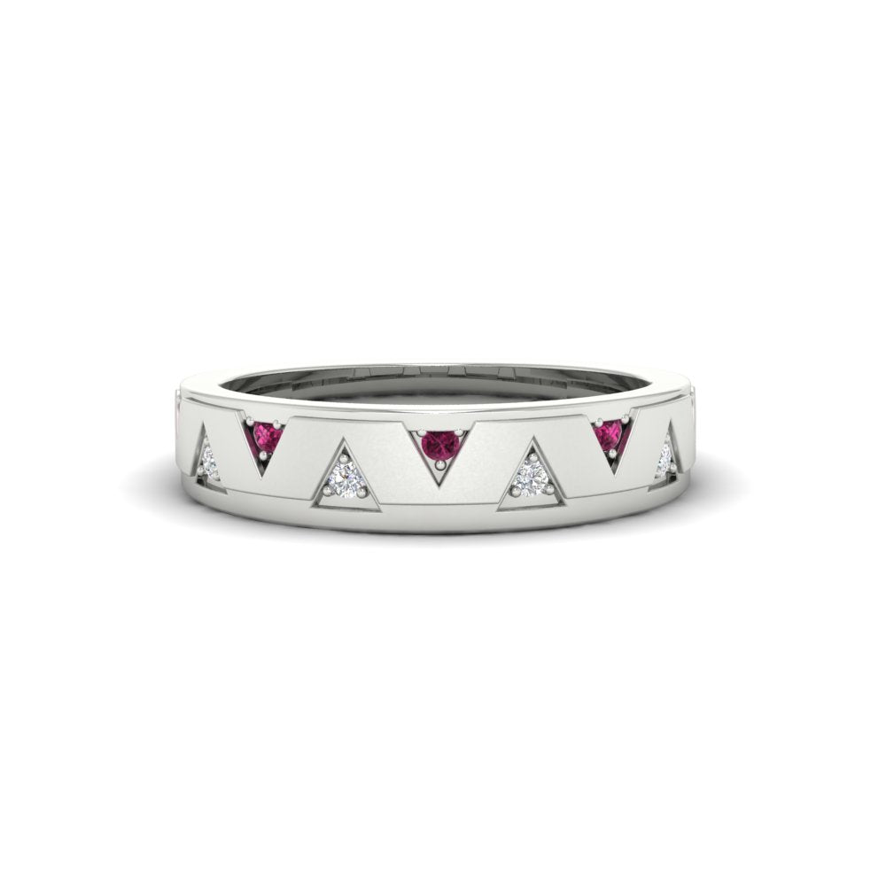Two Tone Male Wedding Band Fascinating Diamonds